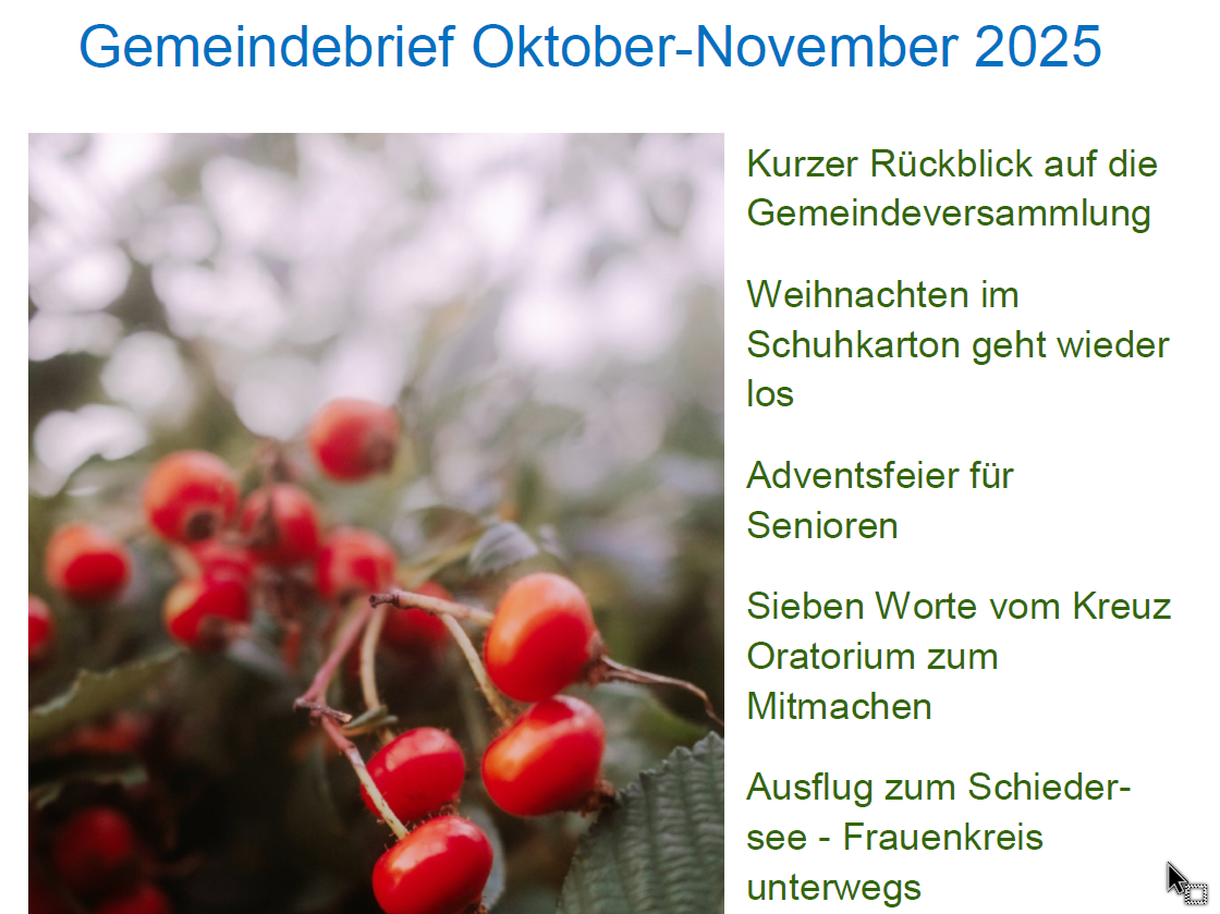 Gemeindebrief Titel Oktober/November 2025